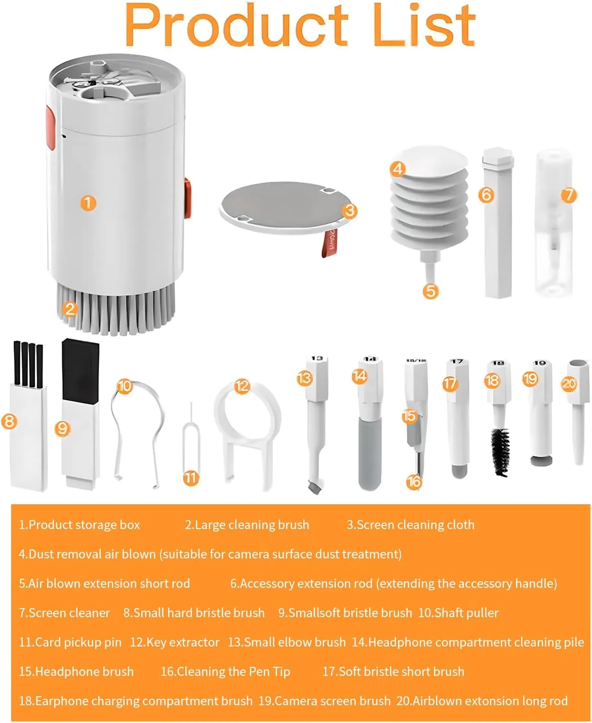 20 in 1 Electronic Cleaning Brush Kit