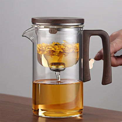 Magnetic Switch Glass Teapot with Tea Separator