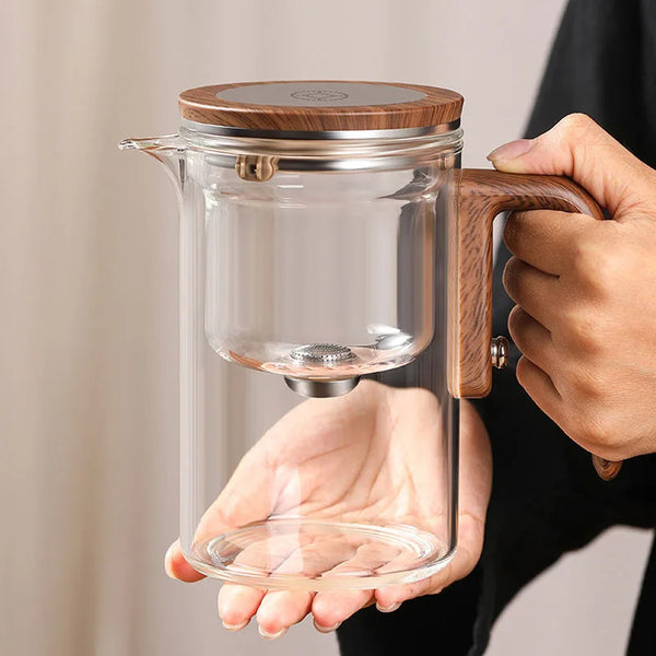 Magnetic switch glass teapot with tea separator – TrendsKick