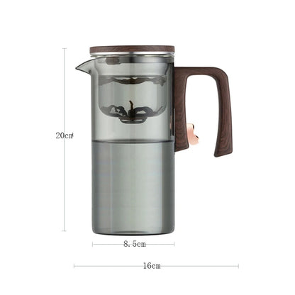 Magnetic Switch Glass Teapot with Tea Separator