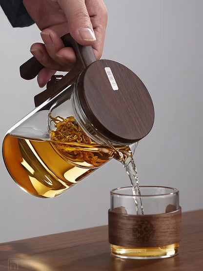 Magnetic Switch Glass Teapot with Tea Separator
