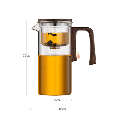 Magnetic Switch Glass Teapot with Tea Separator