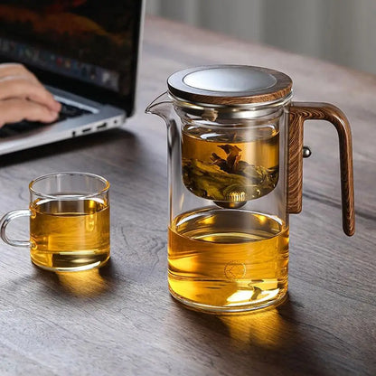 Magnetic Switch Glass Teapot with Tea Separator