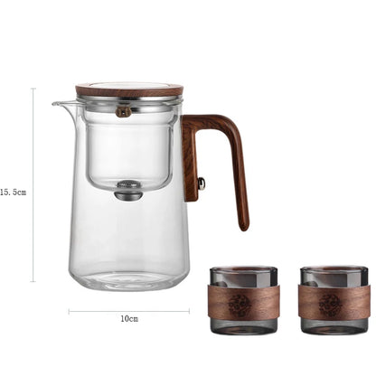 Magnetic Switch Glass Teapot with Tea Separator