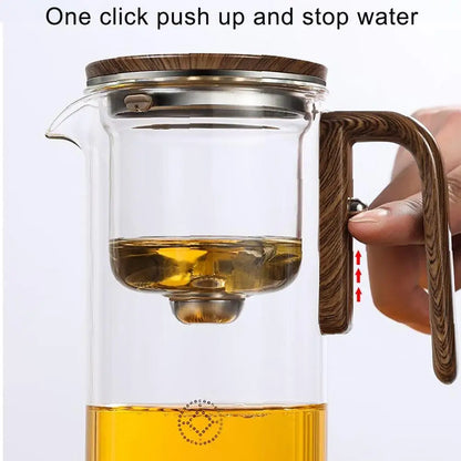 Magnetic Switch Glass Teapot with Tea Separator