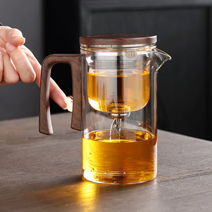 Magnetic Switch Glass Teapot with Tea Separator